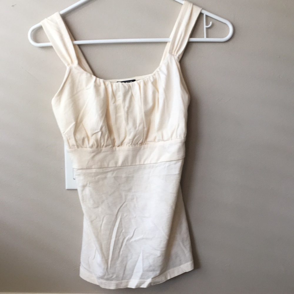 ann taylor cream tank top